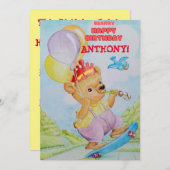 世界で一つだけの特別な少年の誕生日グリーティングカード サンキューカード (正面/裏面)