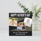 世界で一つだけの特別な３枚の写真を使った、スタイリッシュでおしゃれな父の日コラージュギフト シーズンカード (スタンド正面)