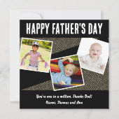 世界で一つだけの特別な３枚の写真を使った、スタイリッシュでおしゃれな父の日コラージュギフト シーズンカード (正面)