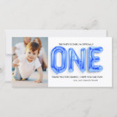 世界で一つだけの特別な1歳の誕生日お礼カード サンキューカード (正面)