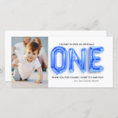 世界で一つだけの特別な1歳の誕生日お礼カード サンキューカード (正面/裏面)