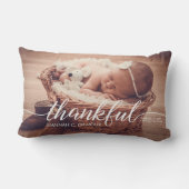 世界で一つだけの赤ちゃんの写真 ありがとう ランバークッション (裏面)