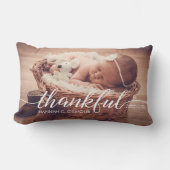 世界で一つだけの赤ちゃんの写真　ありがとう ランバークッション (正面)