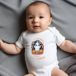 世界で一つだけの赤ちゃんの初めてのハロウィン かわいいオリジナルデザイン ベビーボディスーツ