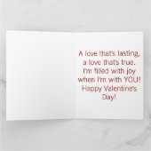 世界で一つだけの2枚の写真の コラージュ 私は彼女が好き カード (内部)