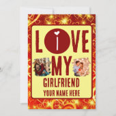 世界で一つだけの2枚の写真の コラージュ 私は彼女が好き シーズンカード (正面)