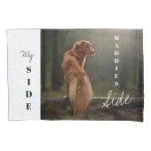 世界で一つだけの「私の側」カスタム犬写真スプリット - 枕カバー (正面)