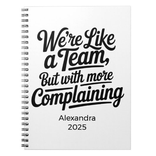 世界で一人だけの皮肉な同僚へのプレゼント ノートブック (正面)