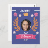 世界で一番かわいい同僚！　最高の仕事仲間 ポストカード (正面/裏面)