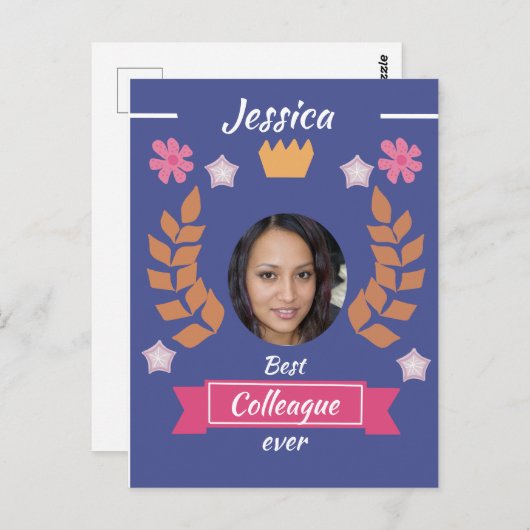 世界で一番かわいい同僚！　最高の仕事仲間 ポストカード (正面/裏面)