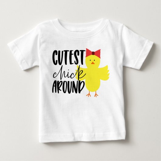 世界で一番かわいい女の子のイースターTシャツ ベビーTシャツ (正面)