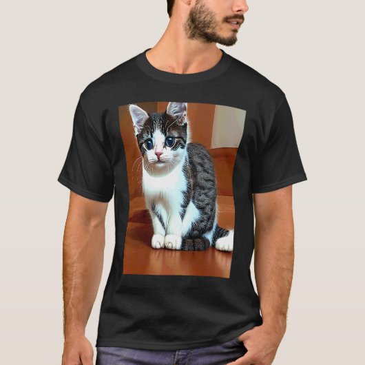 世界で一番かわいい猫 とても愛らしくて甘えん坊 Tシャツ (正面)