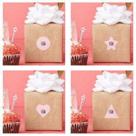 世界で一番すごいママ ハートとお花 ラウンドシール