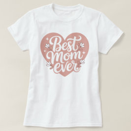 世界で一番すごいママ ハート フラワー Tシャツ - 母の日