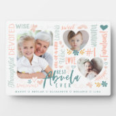 世界で一番すばらしいおばあちゃん いつだって愛してる グランドキッズ フォト コラージュ フォトプラーク (正面)