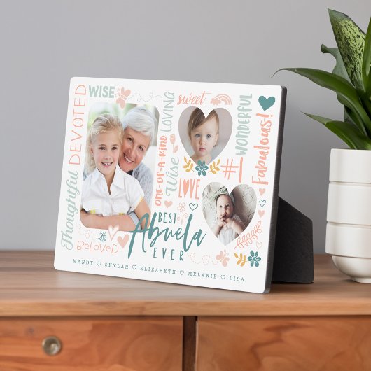 世界で一番すばらしいおばあちゃん いつだって愛してる グランドキッズ フォト コラージュ フォトプラーク