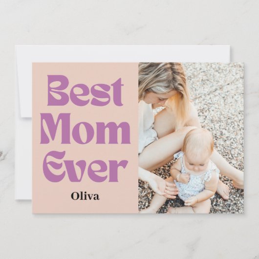 世界で一番すばらしいママ – 母の日の特別なギフト シーズンカード (正面)