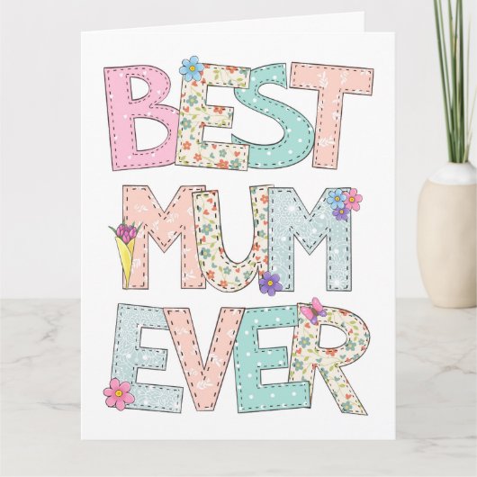 世界で一番すばらしいママ 誕生日おめでとう カード (正面)