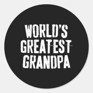 世界で一番のじいちゃんTシャツ パパ メンズ 父の日 ラウンドシール