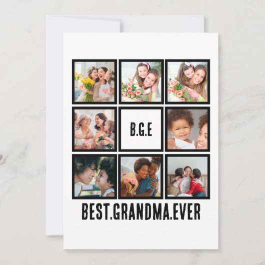 世界で一番のばあば フォトコラージュ8枚 シーズンカード (正面)