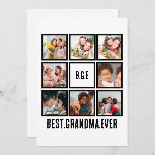 世界で一番のばあば フォトコラージュ8枚 シーズンカード (正面/裏面)