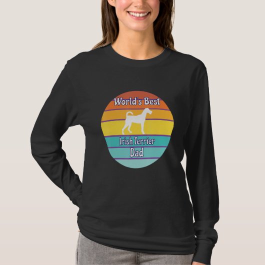 世界で一番のアイリッシュ・テリアのパパ Tシャツ (正面)