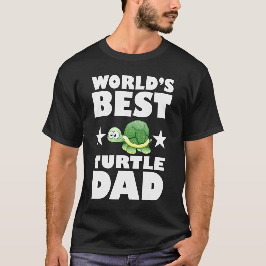 世界で一番のカメの父・飼い主・愛好家へのギフト Tシャツ (正面)