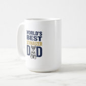 世界で一番のシュナウザーのパパ コーヒーマグカップ (正面左)