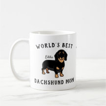 世界で一番のダックスフントのママ 名前入り犬グッズ