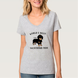 世界で一番のダックスフントのママ 犬の名前入り Tシャツ
