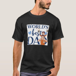 世界で一番のダッド - 父と息子の可愛い家族デザイン Tシャツ