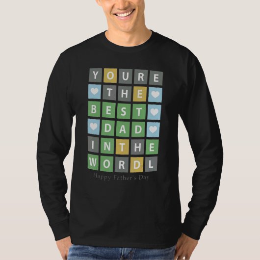 世界で一番のダディお父さんの日おめでとう Tシャツ (正面)
