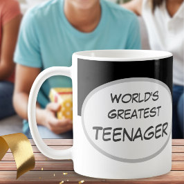 世界で一番のティーンエイジャー お名前入り ハッピーバースデー コーヒーマグカップ