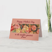 '世界で一番のナナ' 母の日の花束 ローズ カスタム カード (正面)