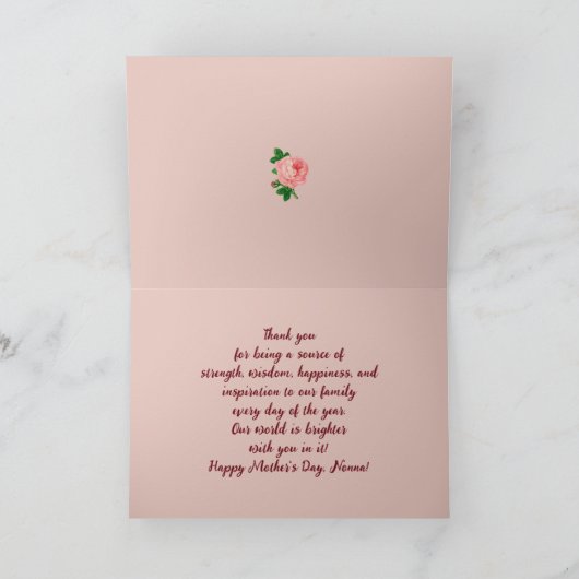 '世界で一番のノンナ' 母の日のイタリアのおばあちゃん カード (内部)