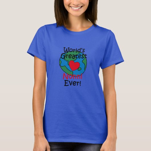 世界で一番のノンニのハート Tシャツ (正面)