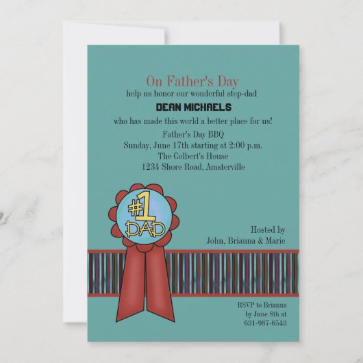 世界で一番のパパの招待状 招待状 (正面)