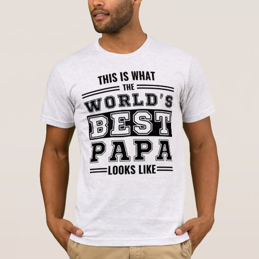 世界で一番のパパはこういう顔 Tシャツ (正面)