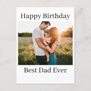世界で一番のパパへ 誕生日おめでとう!写真入りオリジナルメッセージカード ポストカード