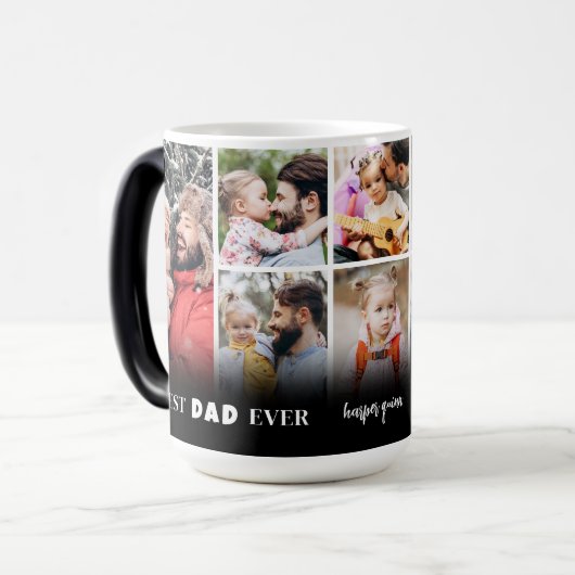 世界で一番のパパ フォトコラージュ 父の日のプレゼント モーフィングマグカップ (正面左)