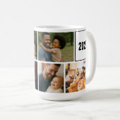 世界で一番のパパ フォト コラージュとオリジナル テキスト コーヒーマグカップ (正面右)