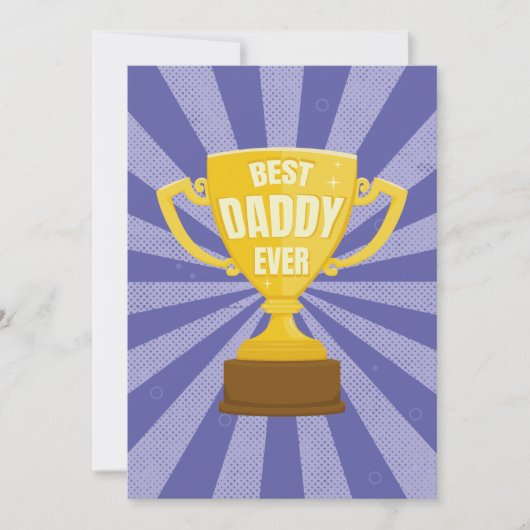世界で一番のパパ レトロトロフィーカップ 父の日 シーズンカード (正面)