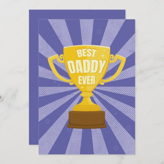 世界で一番のパパ レトロトロフィーカップ 父の日 シーズンカード (正面/裏面)