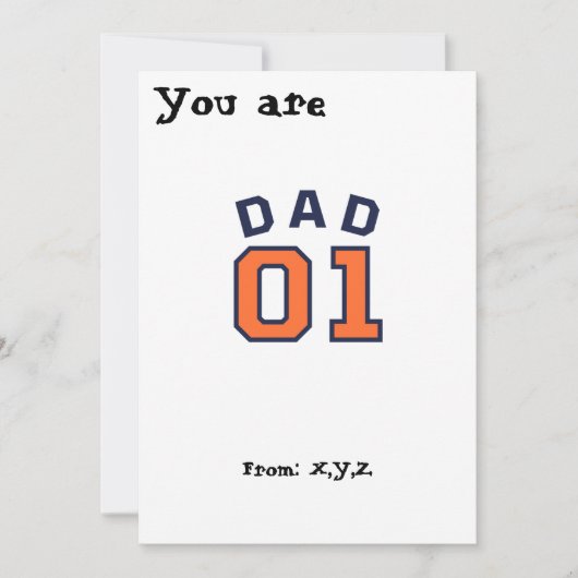 世界で一番のパパ 太文字 デザイン シーズンカード (正面)