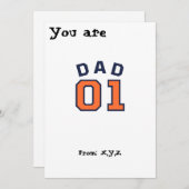 世界で一番のパパ 太文字 デザイン シーズンカード (正面/裏面)