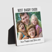 世界で一番のパパ 父の日の写真 フォトプラーク (正面)