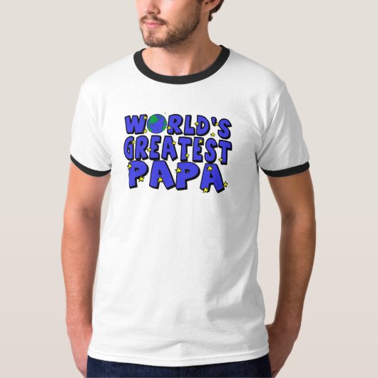 世界で一番のパパ Tシャツ (正面)