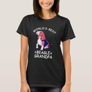 世界で一番のビーグルおじいちゃん グランドッグ 犬 かわいい Tシャツ