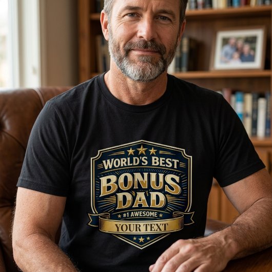 世界で一番のボーナ Dad ヴィンテージバッジ 父の日 Tシャツ