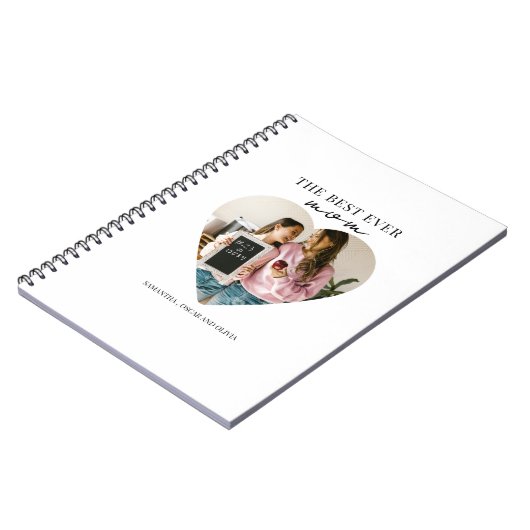 世界で一番のママのハートの写真 ノートブック (左側)